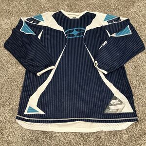 Vintage No Fear Elektron Jersey Size XL Blue/Black Motocross Dirt Bike ATV BMX